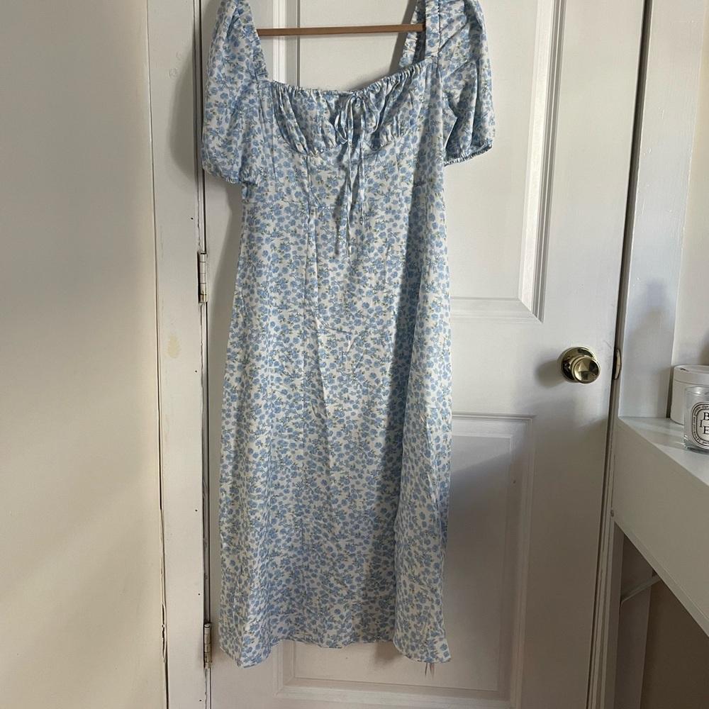 Floral Blue Dress